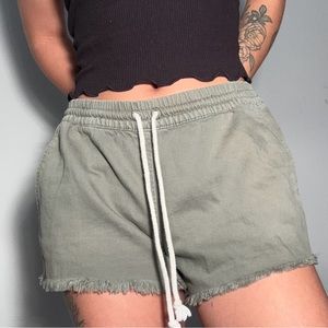 Aerie Drawstring Green Shorts